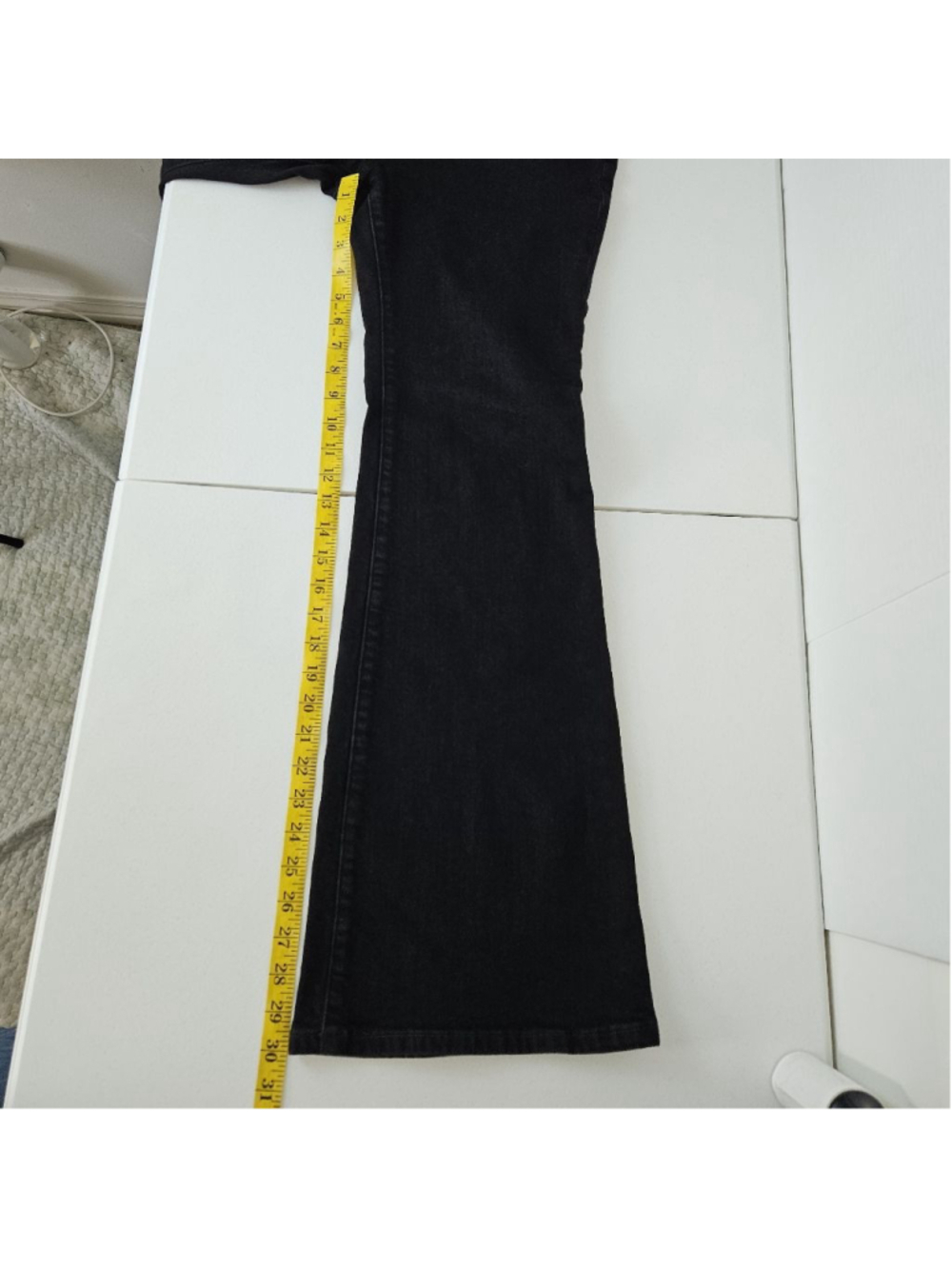 J.Crew '96 Slim Flare High Rise Jeans Size 27 Black Retro 90's Style - Picture 12 of 13